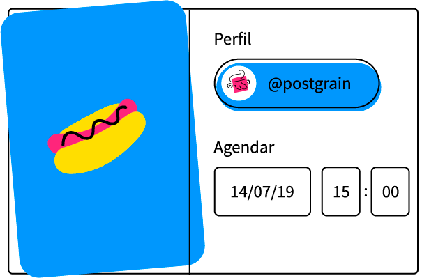 Ilustração da função agendar do Postgrain