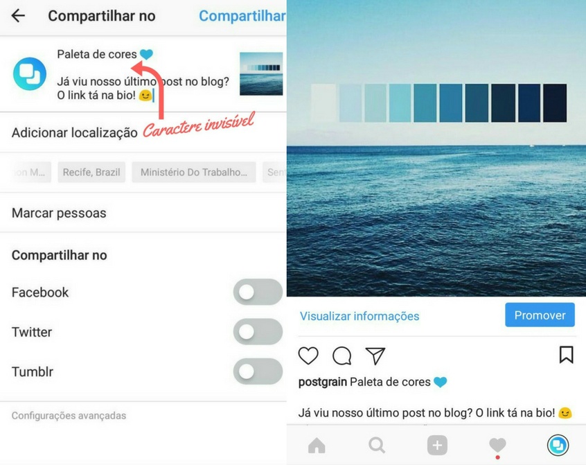Como Pular Linha No Instagram Com O Caractere Invisível Postgrain