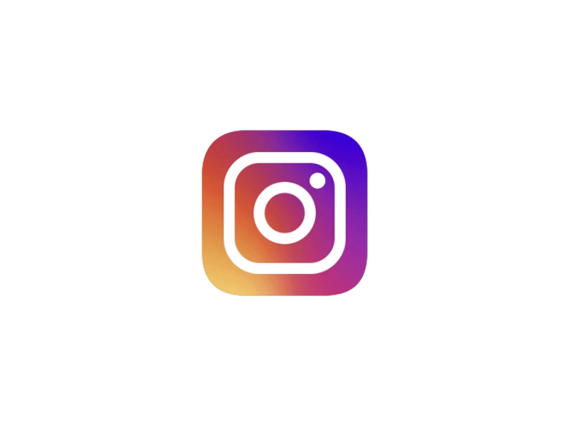 GIF da marca antiga do Instagram se transformando na marca nova
