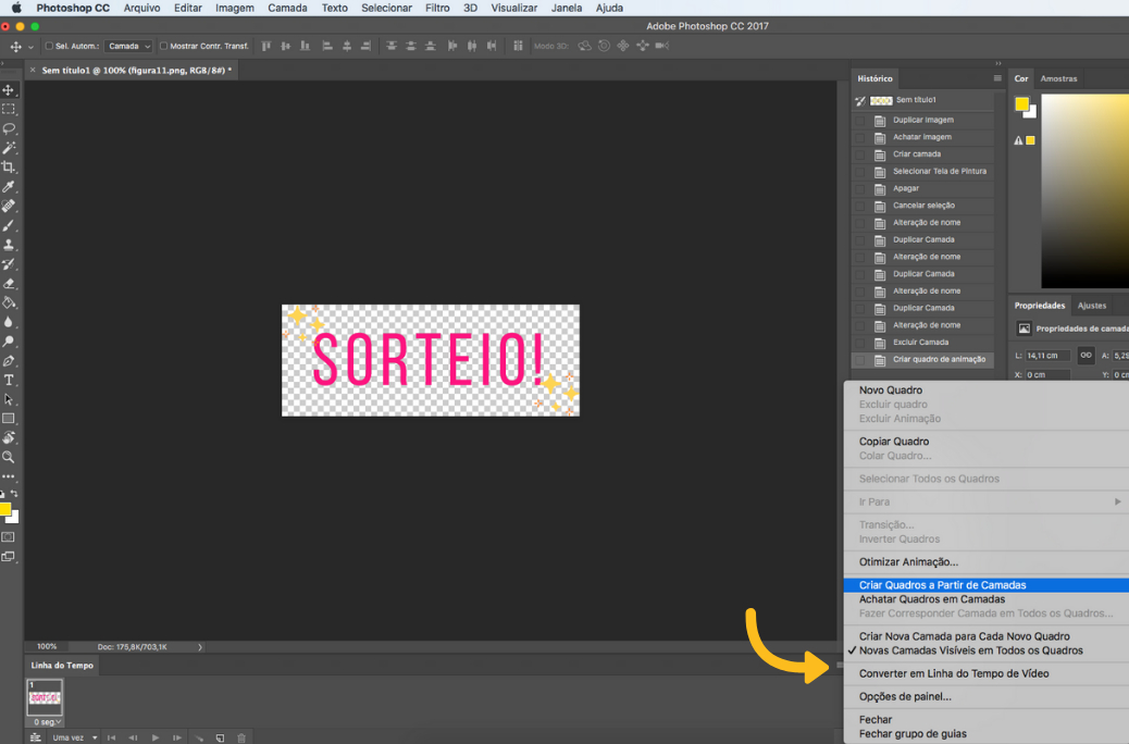 Como fazer um GIF para o Instagram com o Photoshop