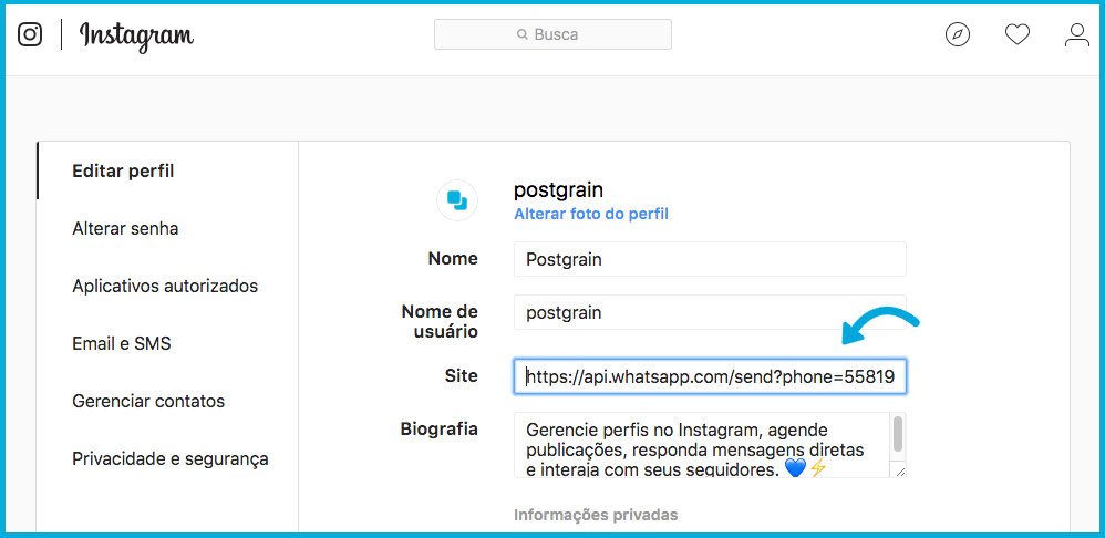 Como Adicionar um Link do WhatsApp na Bio do Instagram