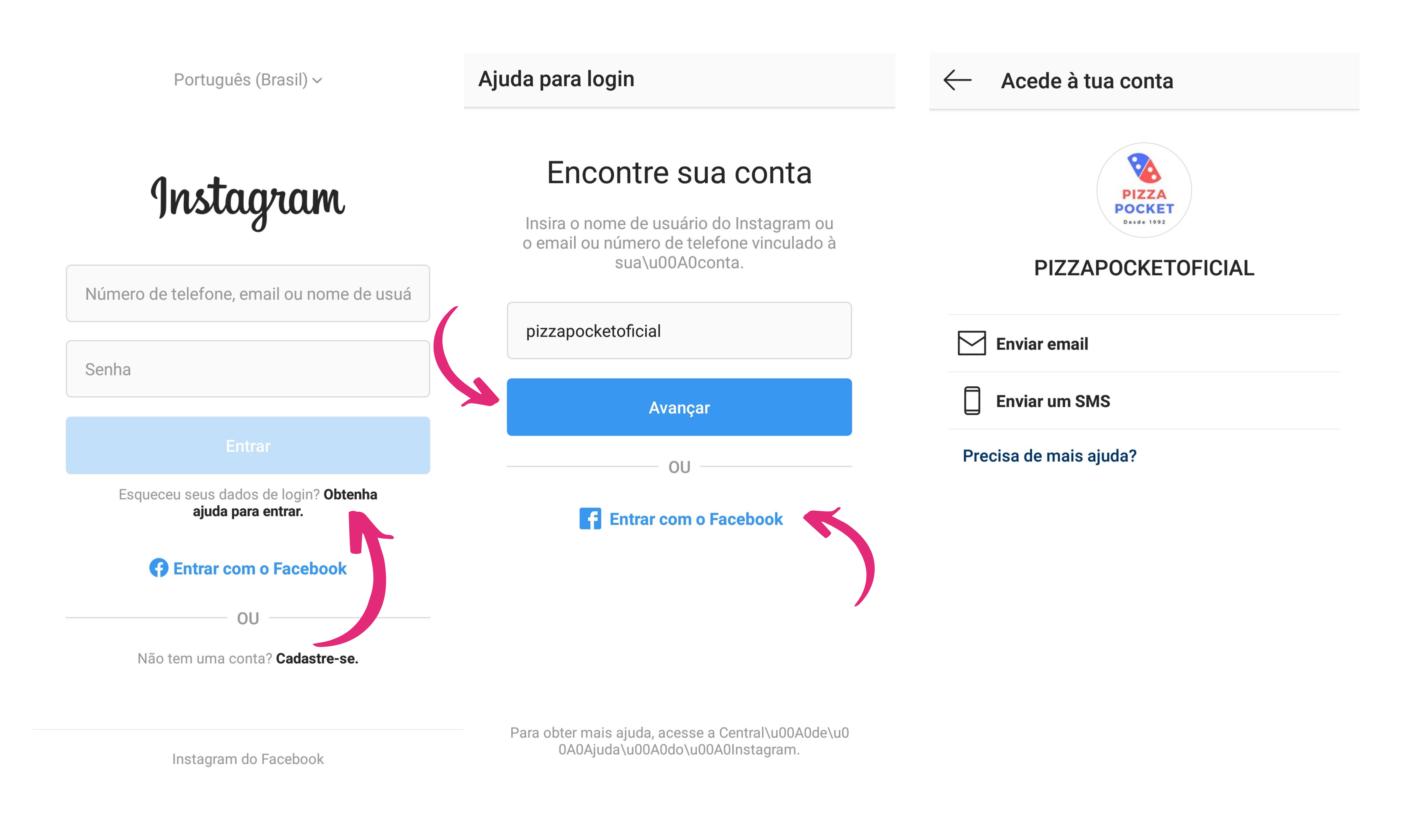 Como ENTRAR no FACEBOOK com a Conta do INSTAGRAM 