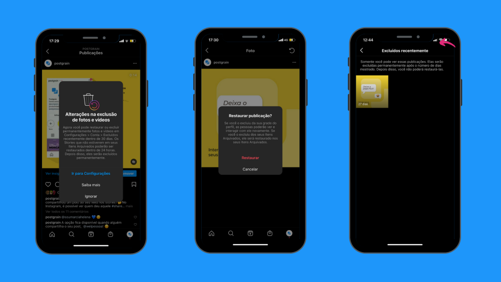 Saiba como recuperar posts apagados no Instagram