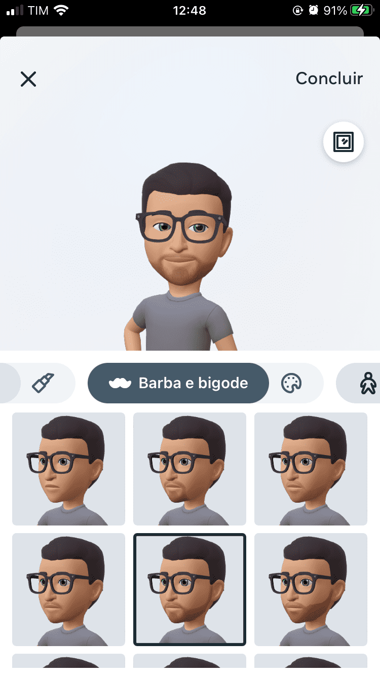 Barba e bigode avatar Instagram