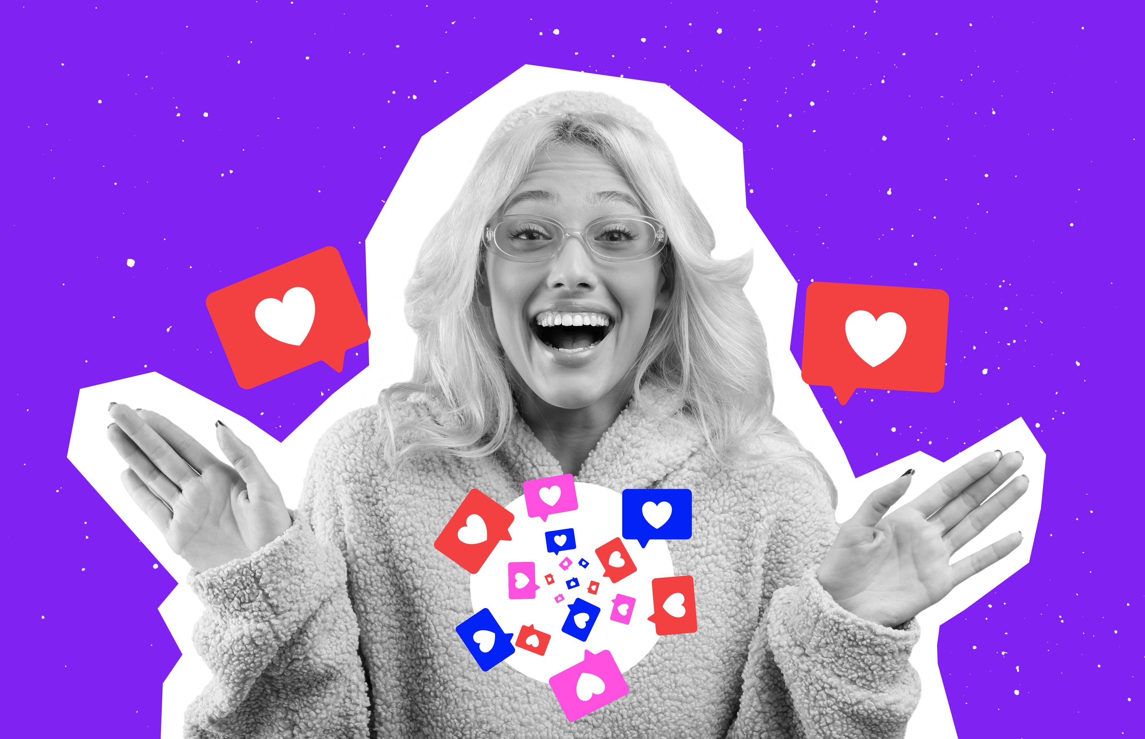 Imagem ilustrando uma pessoa feliz com as Tendências de conteúdo para o Instagram em 2024. 