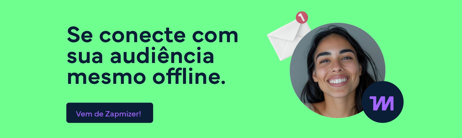 Banner de divulgação do Zapmizer, uma ferramenta de gestão de WhatsApp Marketing.