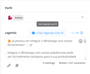 Criando uma nova versão de Legenda automática com IA no Postgrain