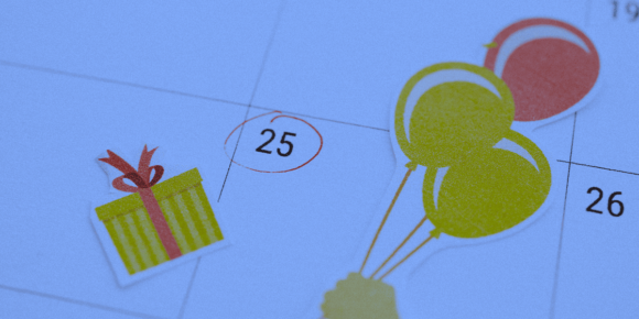 Arte de um calendário, simbolizando campanhas de marketing de influência